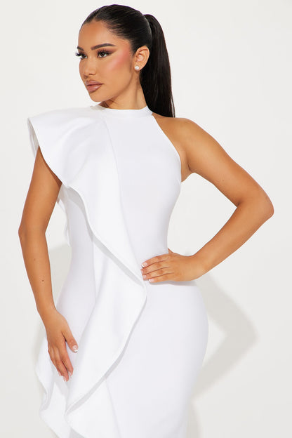 Raylin Midi Bandage Dress - White