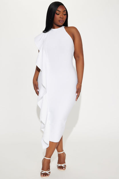 Raylin Midi Bandage Dress - White