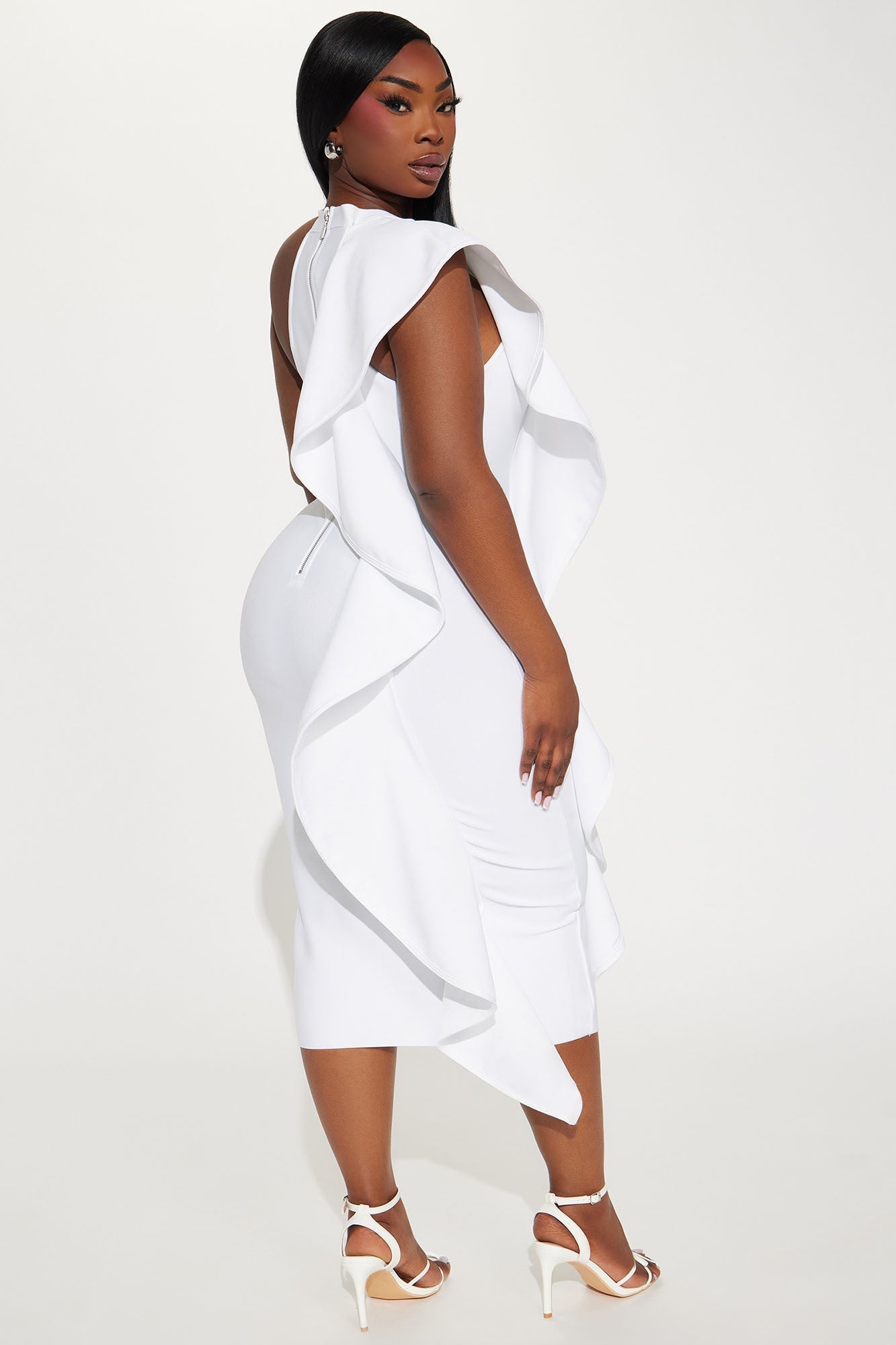 Raylin Midi Bandage Dress - White