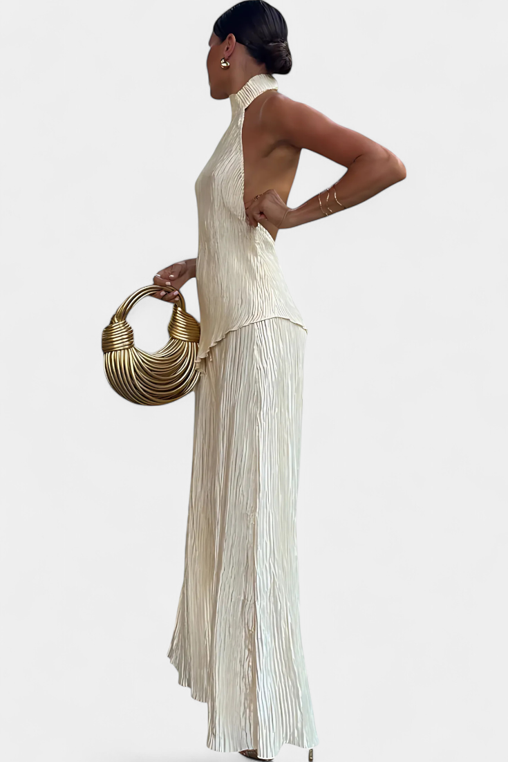 Isa Luna™ | Asymmetrical Pleated Set