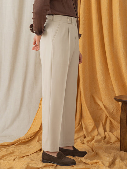 Pleated Straight Trousers Sicily