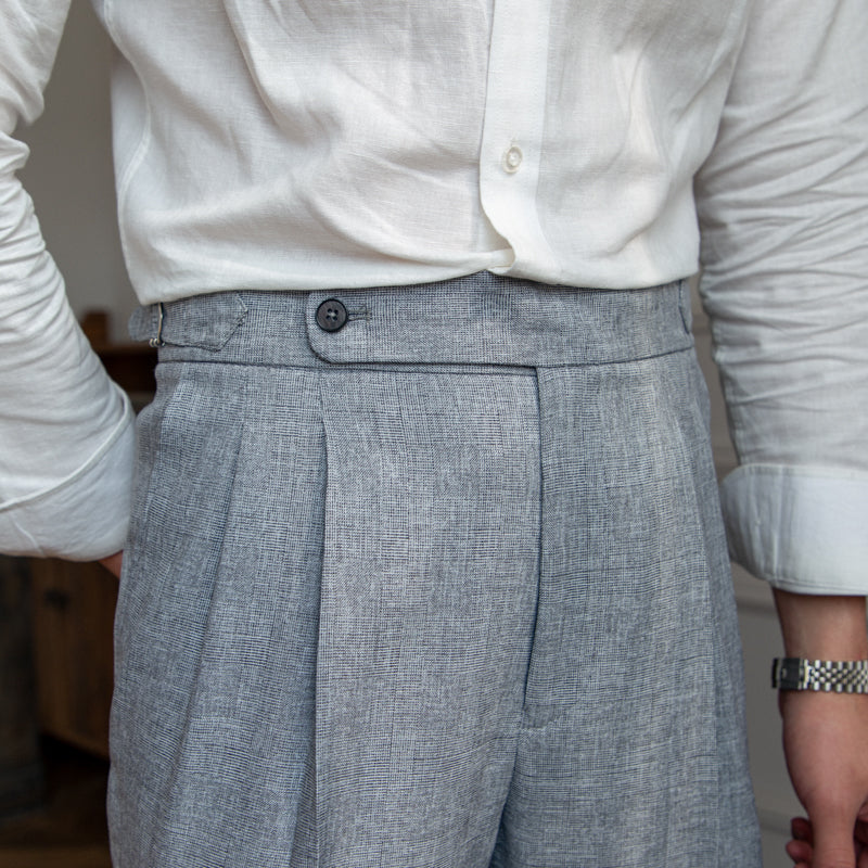 St Ives Checked Flannel Trousers