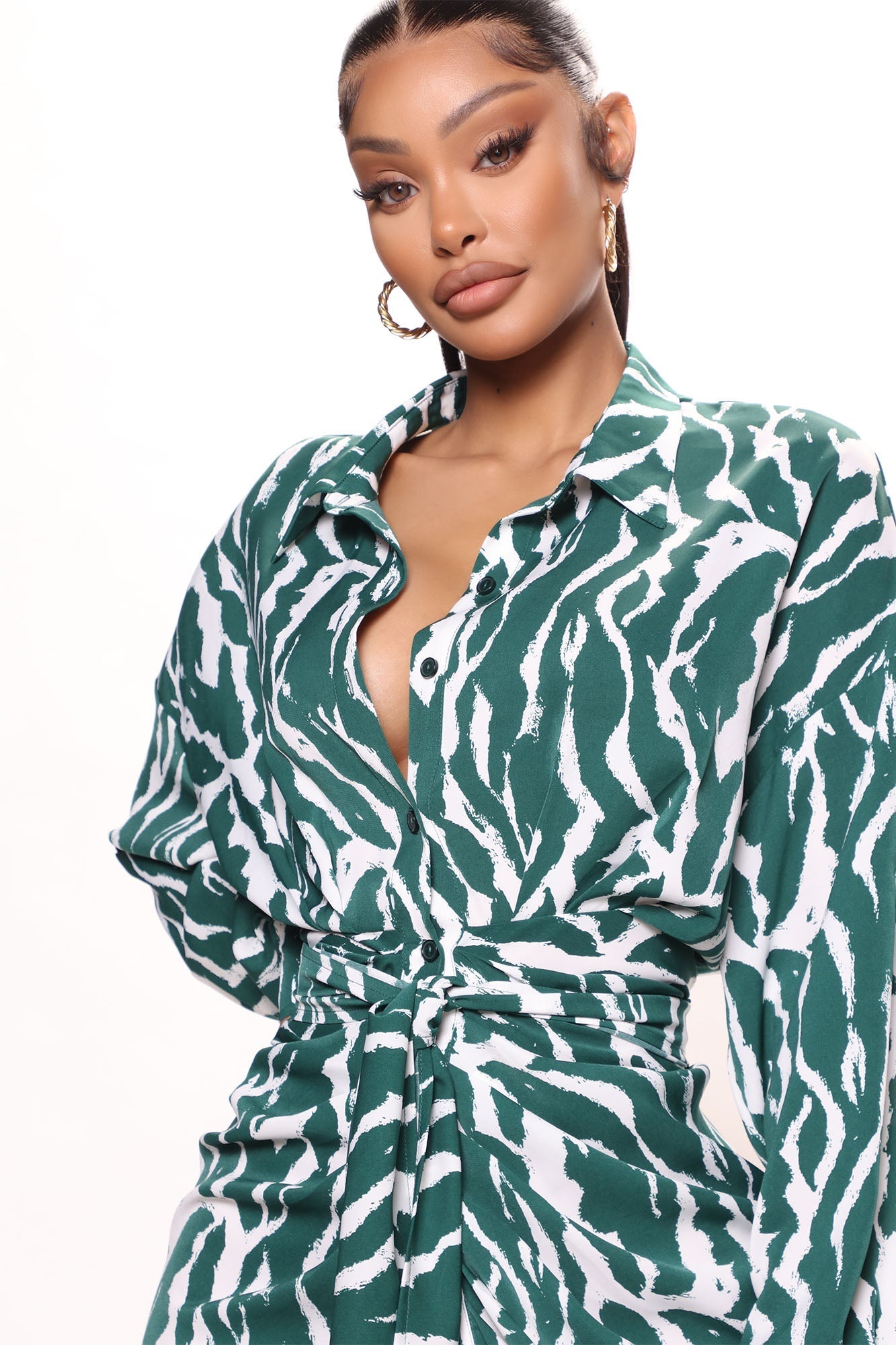 Maxi Dress Safari Vibes - Green/Combo