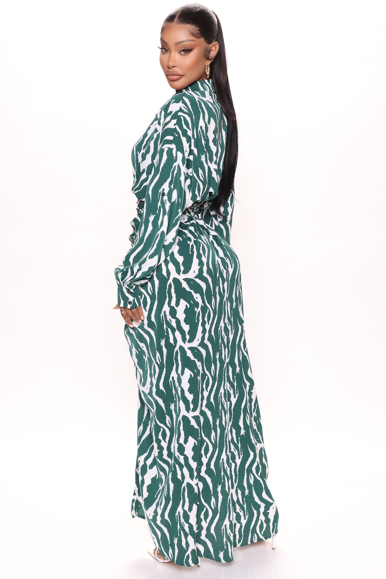 Maxi Dress Safari Vibes - Green/Combo