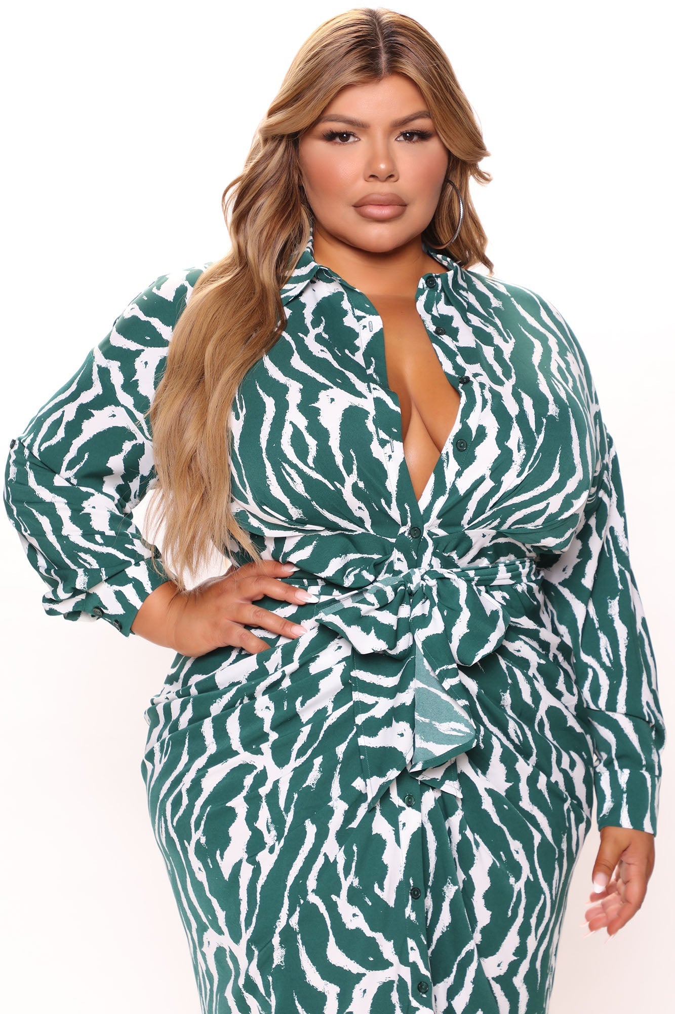 Maxi Dress Safari Vibes - Green/Combo