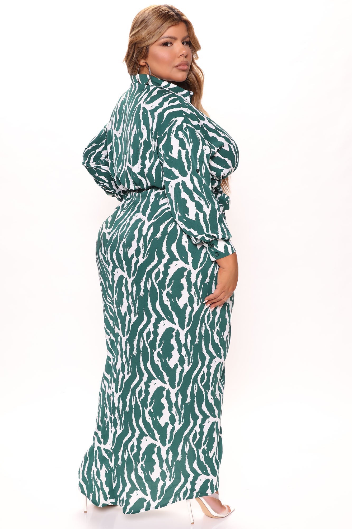 Maxi Dress Safari Vibes - Green/Combo
