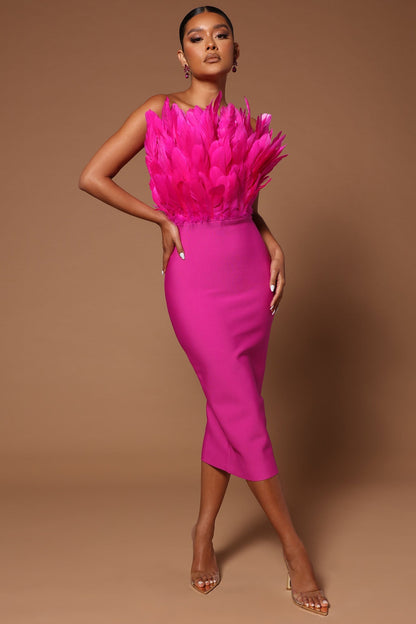 Midi Bandage Dress Marianna - Magenta