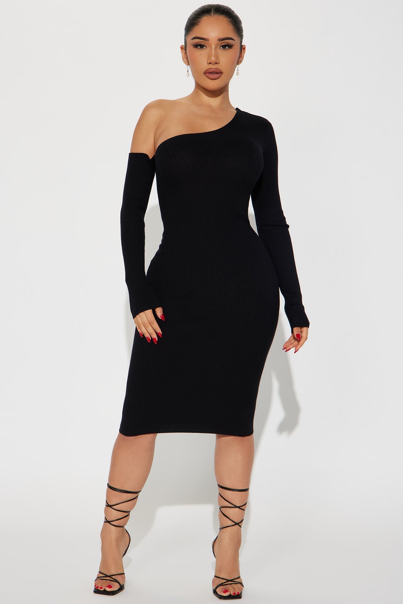 Midi Pull Dress Ready to Wear - Black