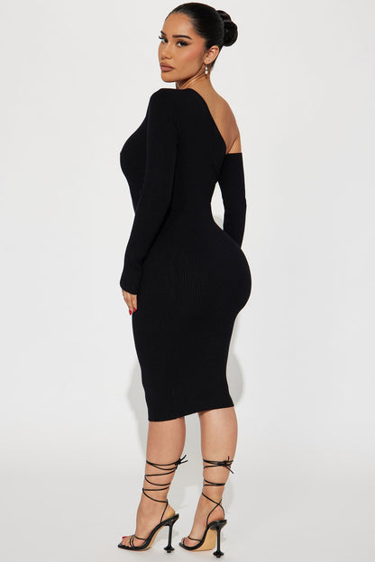 Midi Pull Dress Ready to Wear - Black