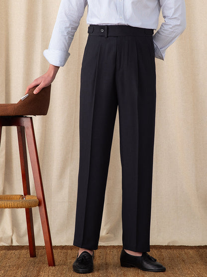 Pleated Straight Trousers Sicily