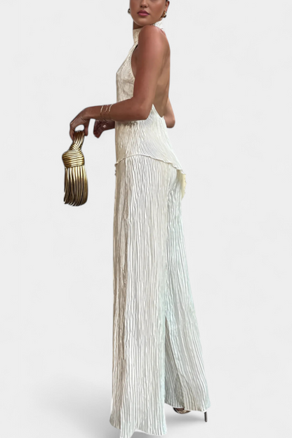 Isa Luna™ | Asymmetrical Pleated Set