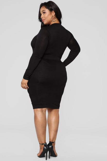 Kora Midi Dress - Black