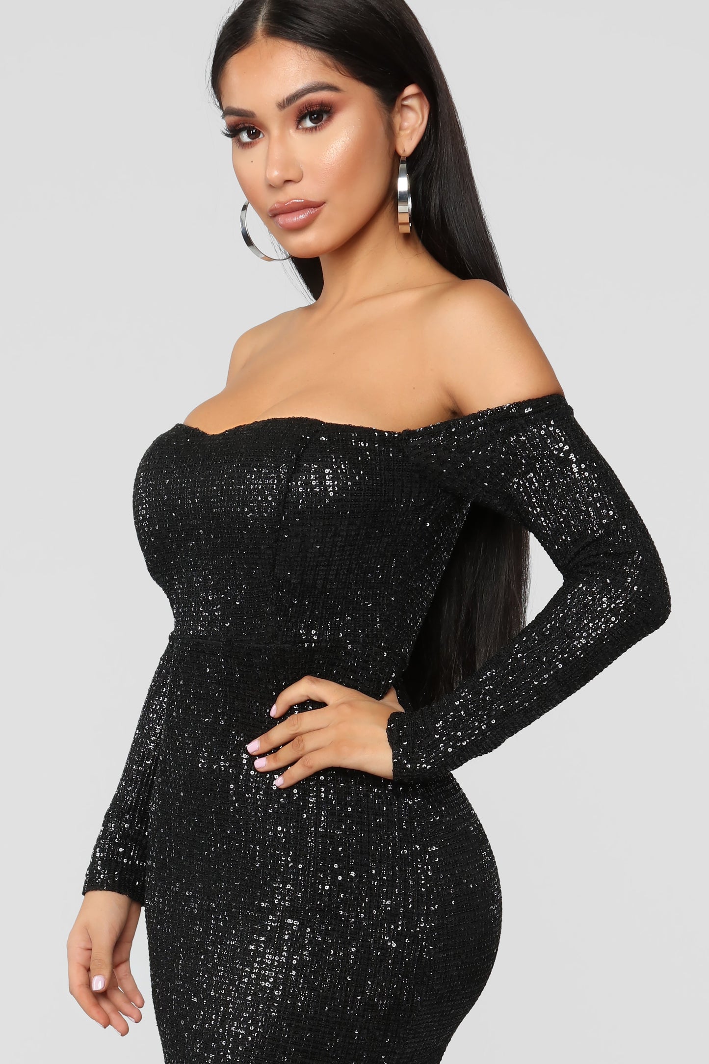 Got Class Sequin Dress - Black