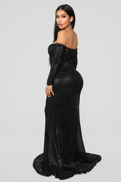 Got Class Sequin Dress - Black