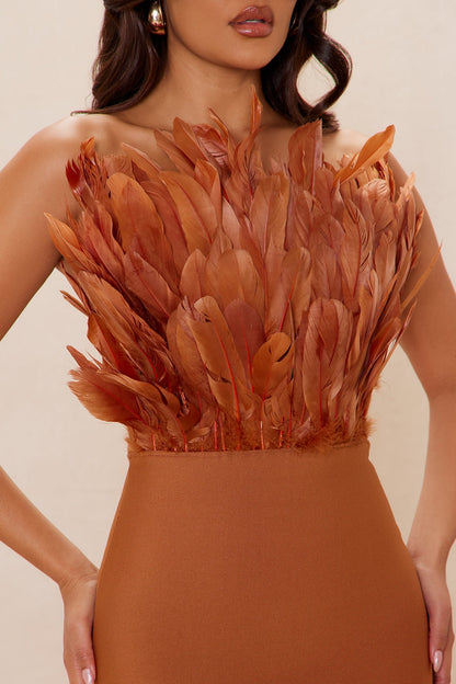 Marianna Midi Bandage Dress - Bronze
