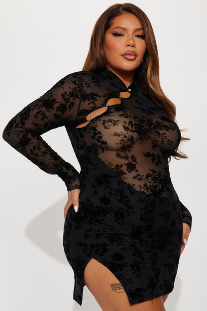 Raelynn Mini Knit Dress - Black