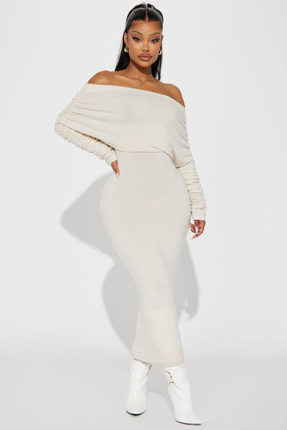 Yasmine Maxi Pull Dress - Cream