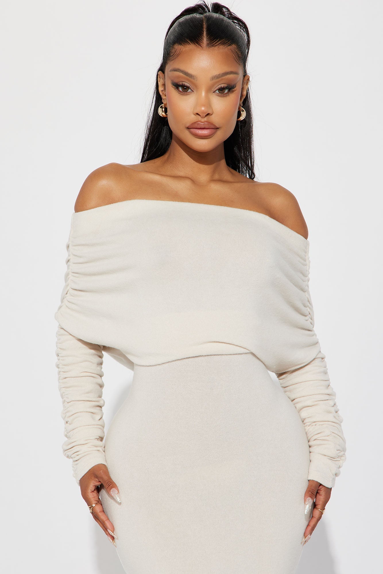 Yasmine Maxi Pull Dress - Cream
