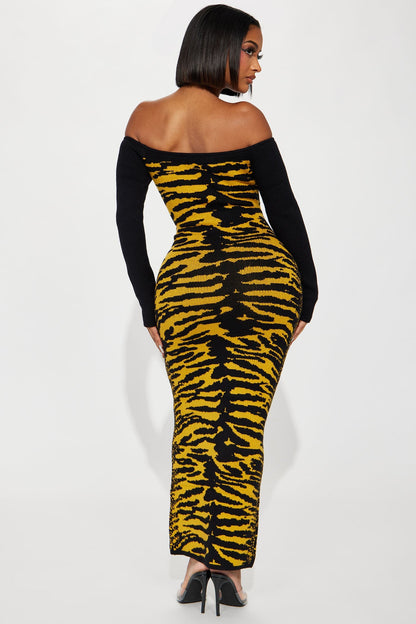 Maxi Dress Jungle Queen - Black/Combo