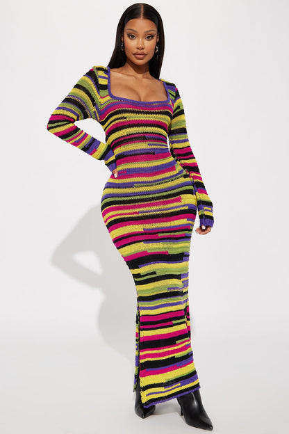 Brielle Maxi Pull Dress - Multi Colour