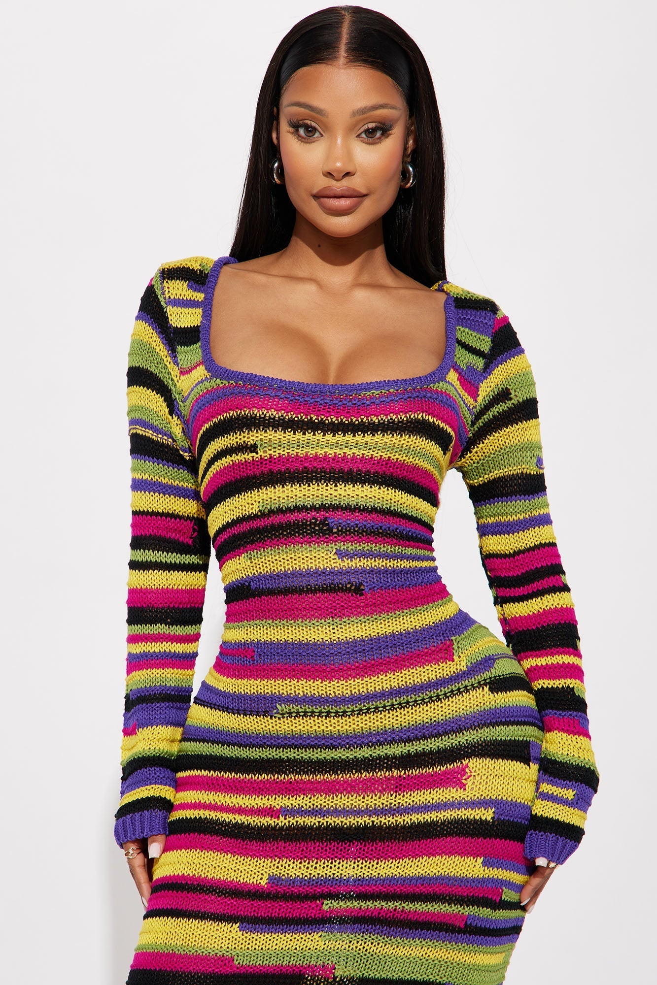 Brielle Maxi Pull Dress - Multi Colour