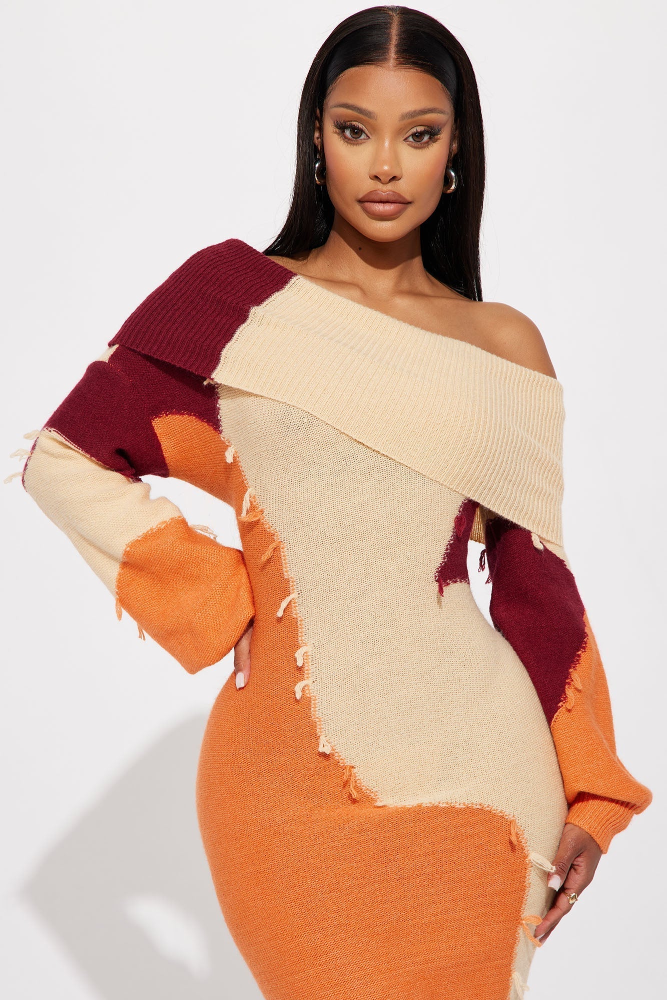 Maxi Pull Dress Ivy - Orange/combo