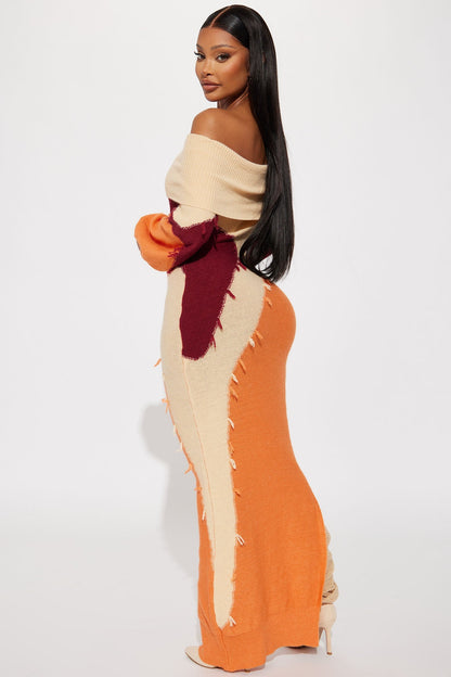 Maxi Pull Dress Ivy - Orange/combo