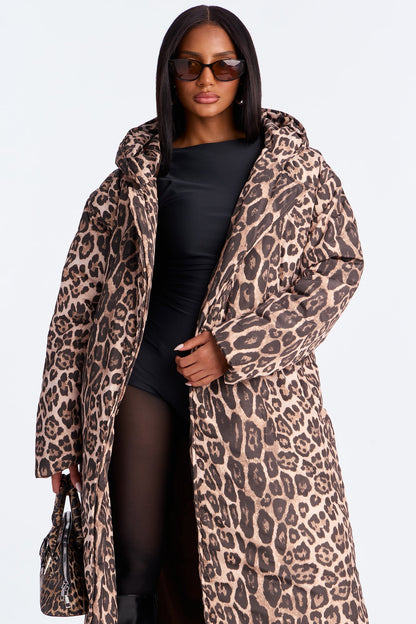 Lilith Leopard Puffer Coat - Leopard