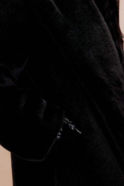 Faux Fur Coat - Black
