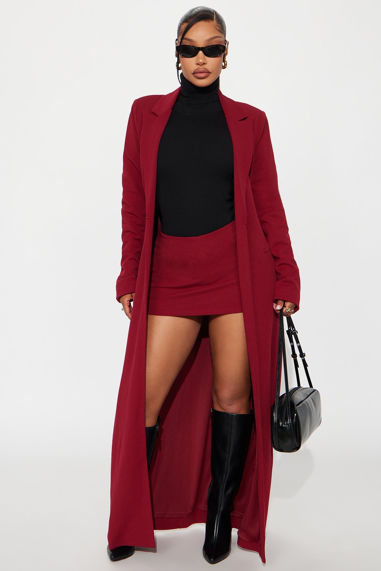 Crepe Coat "Feeling Regal" - Wine