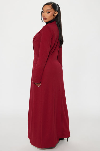 Crepe Coat "Feeling Regal" - Wine
