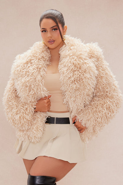 Tahoe Faux Fur Jacket - Cream
