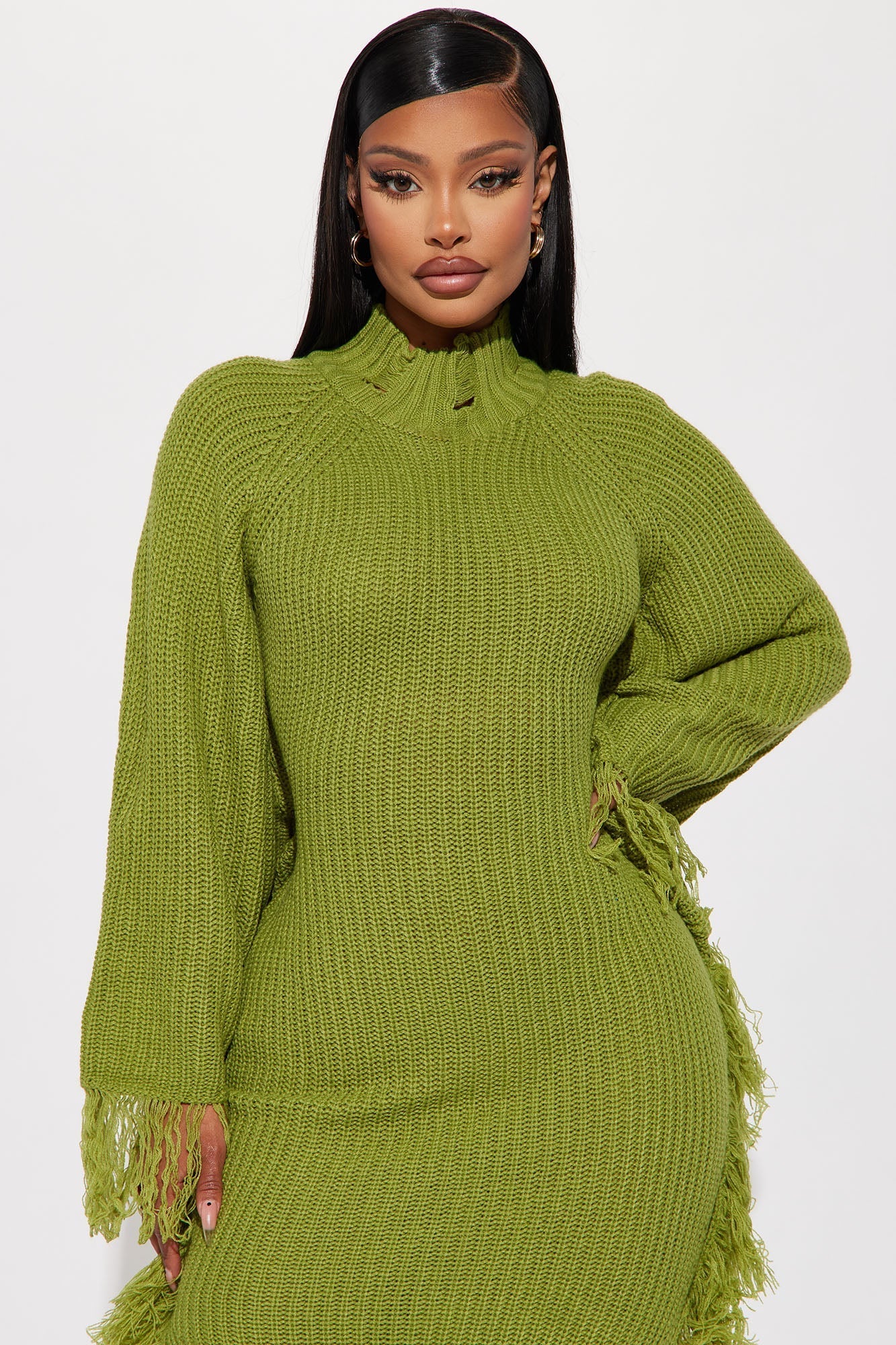 Maxi Pull Dress Venae - Chartreuse