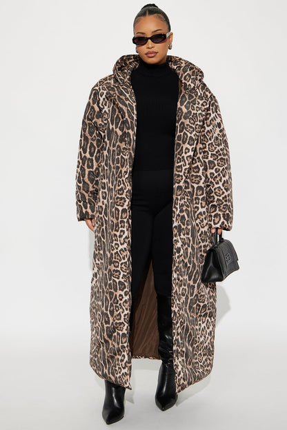 Lilith Leopard Puffer Coat - Leopard