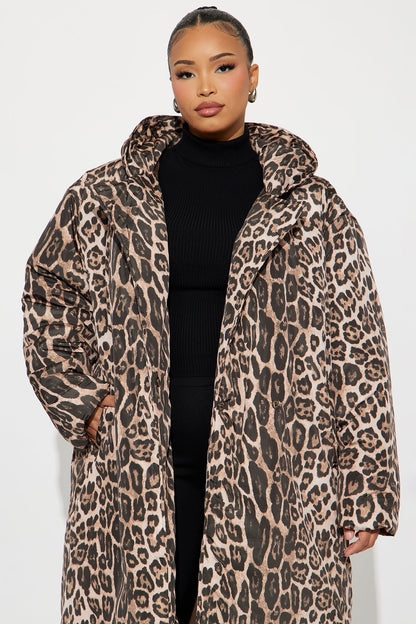 Lilith Leopard Puffer Coat - Leopard