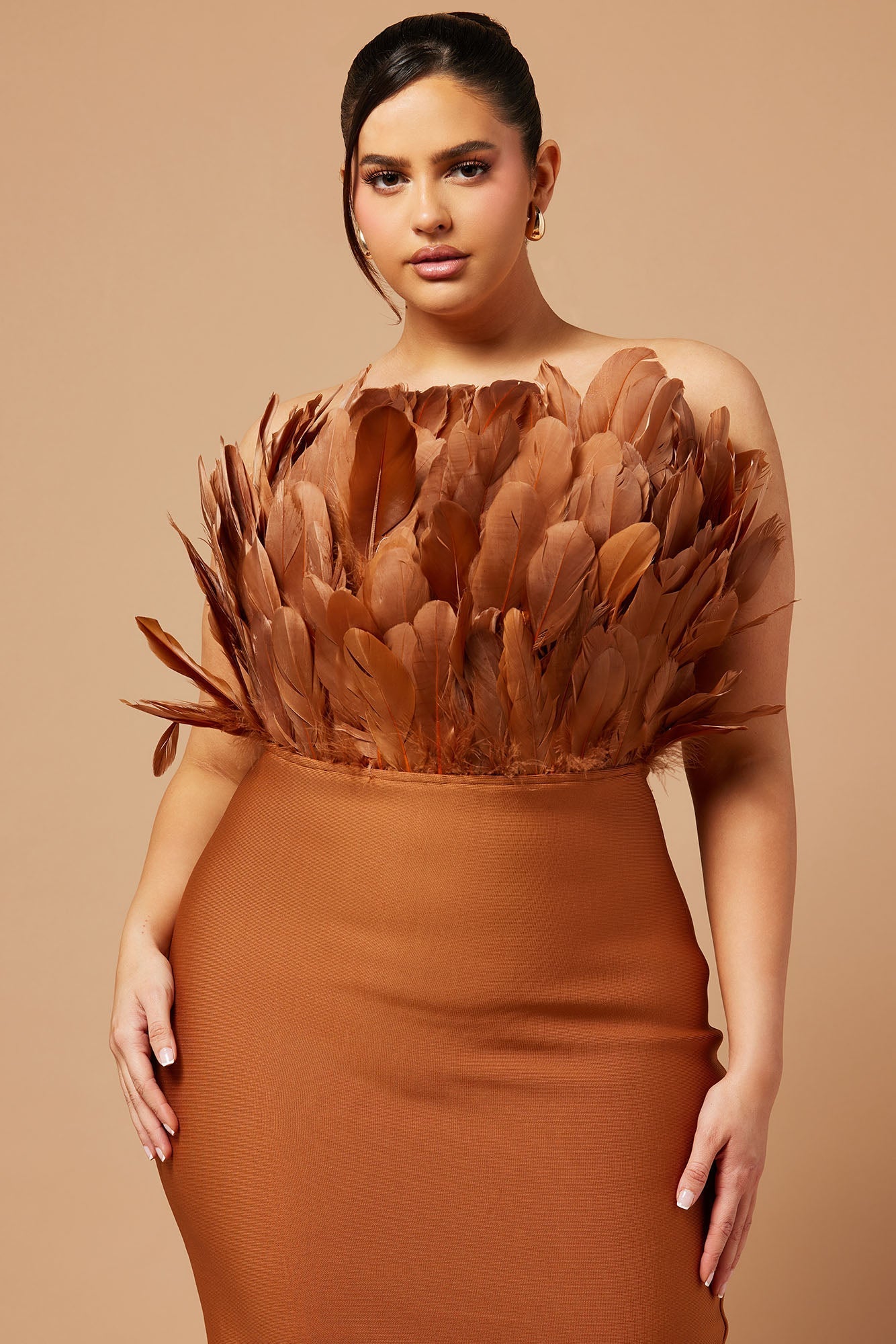 Marianna Midi Bandage Dress - Bronze