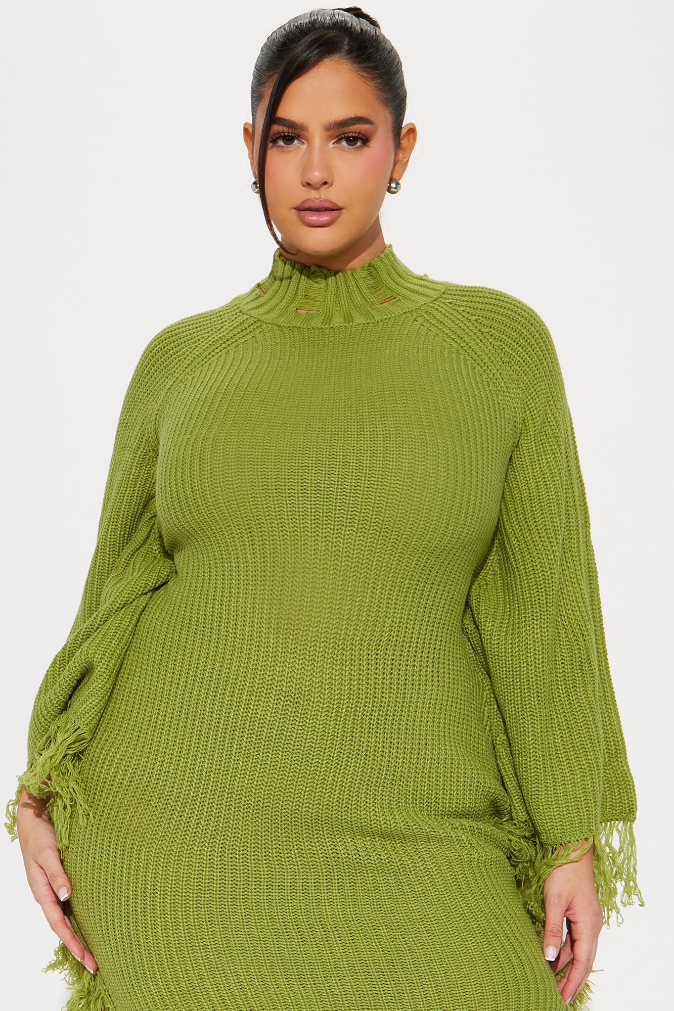 Maxi Pull Dress Venae - Chartreuse