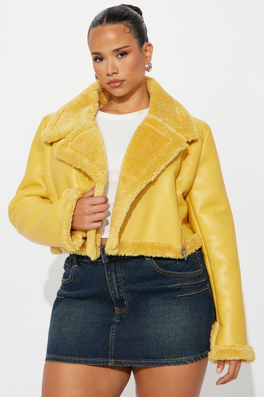 Crossing Ways Motorcycle Jacket - Yellow