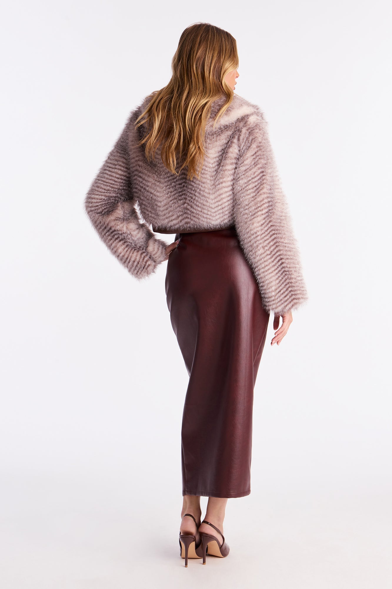 Animal Print Faux Fur Coat Women's Fatality - Brown/Combo