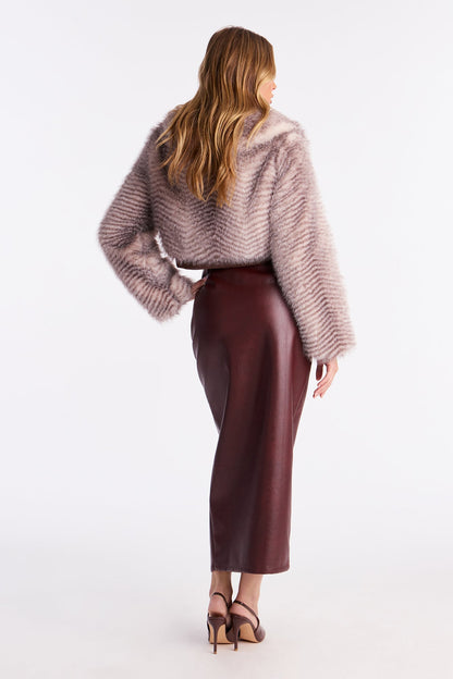 Animal Print Faux Fur Coat Women's Fatality - Brown/Combo
