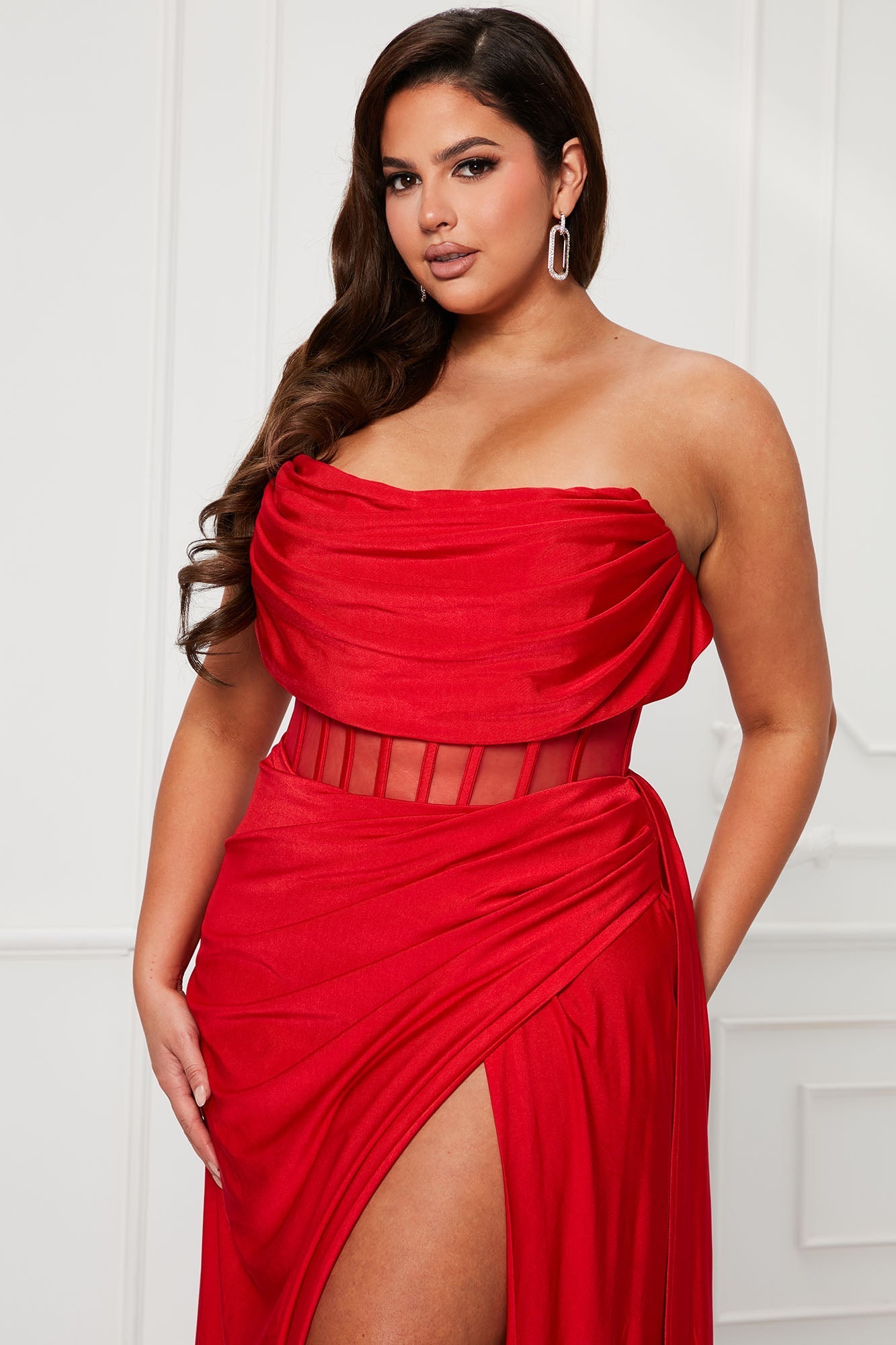 Layla Maxi Corset Dress - Red