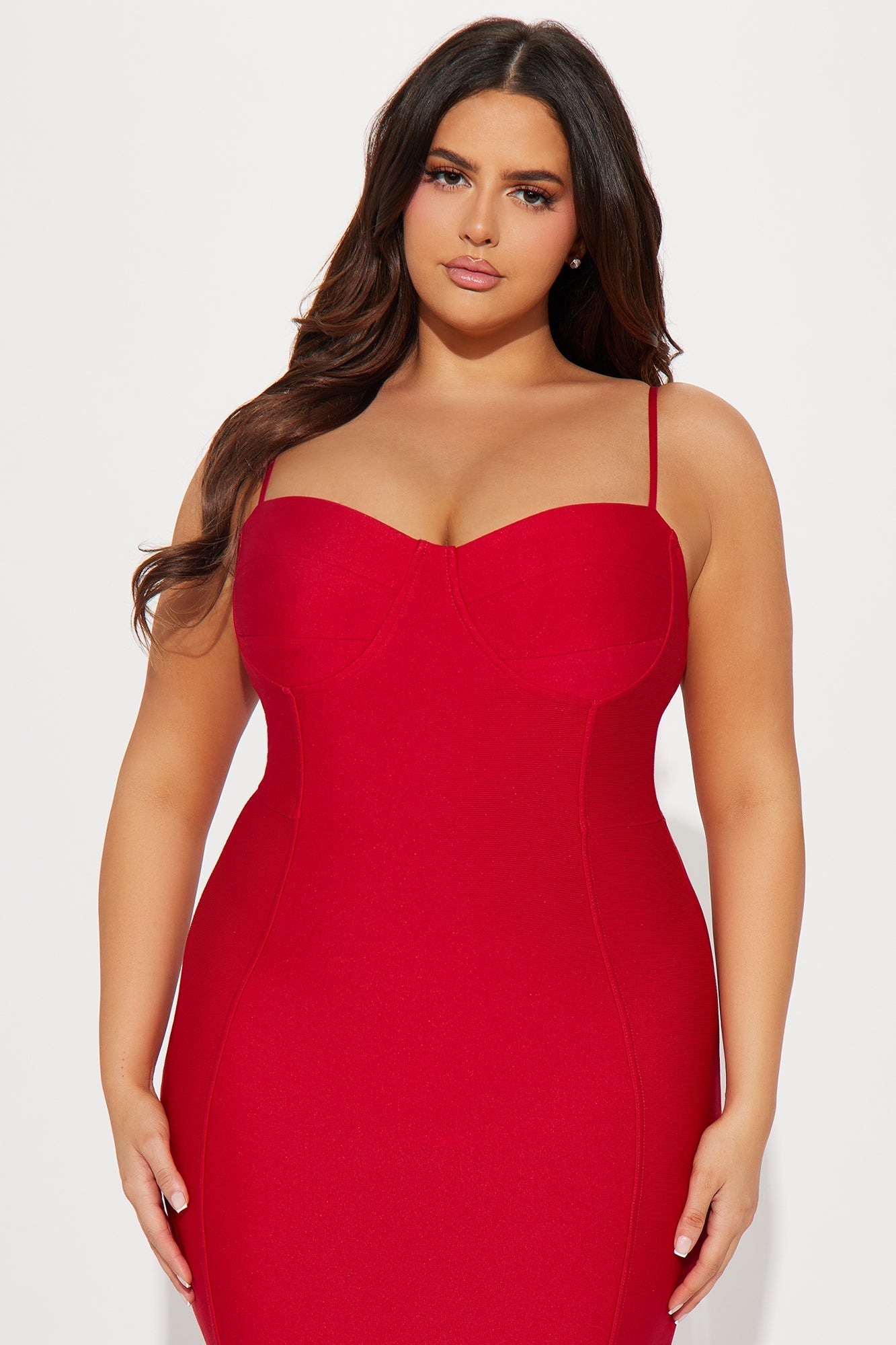 Becky Midi Bandage Dress - Red