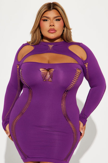 Mini Dress Without Seams - Violet