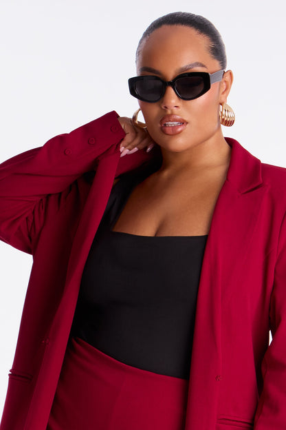 Crepe Coat "Feeling Regal" - Wine