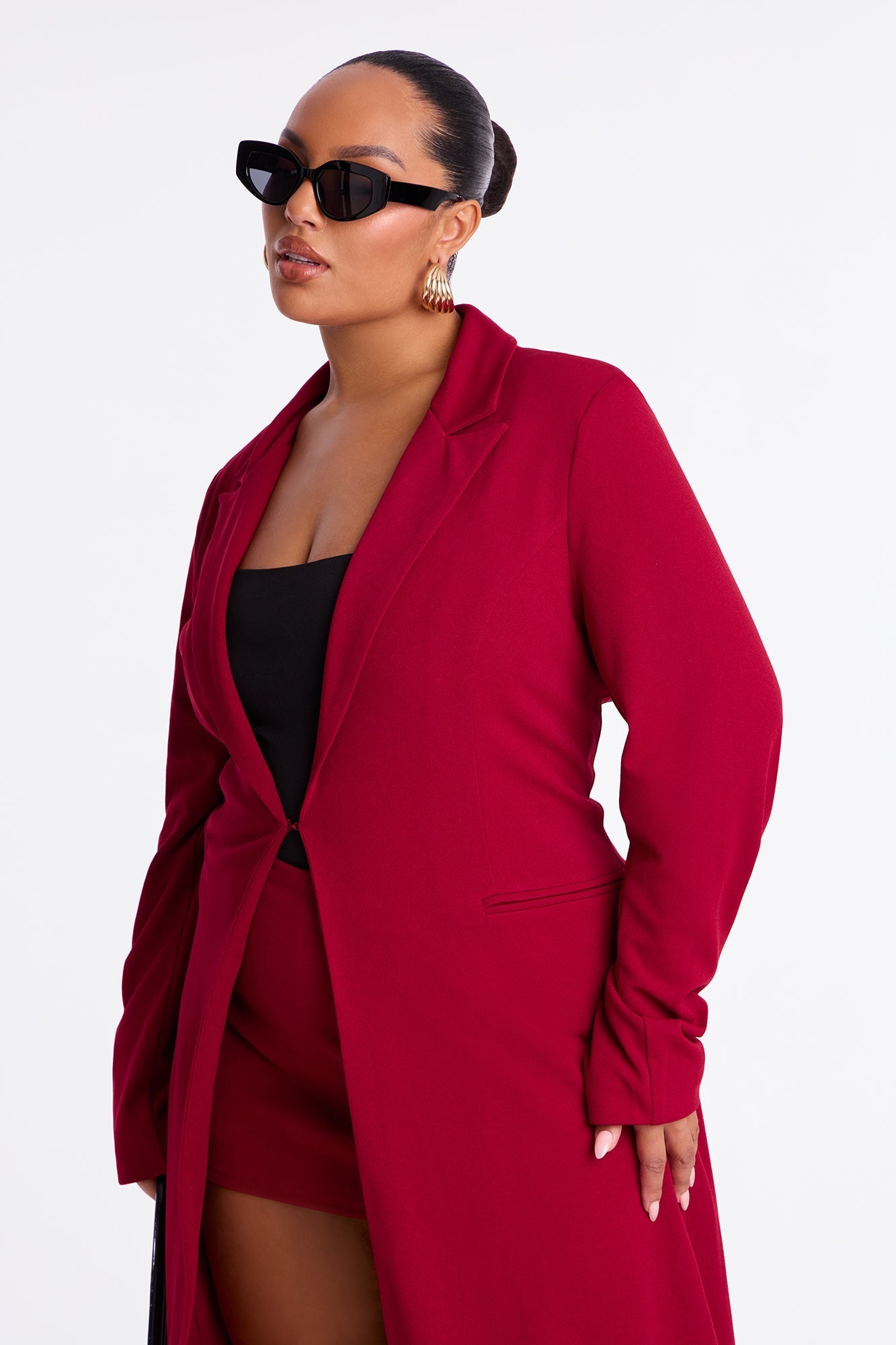 Crepe Coat "Feeling Regal" - Wine