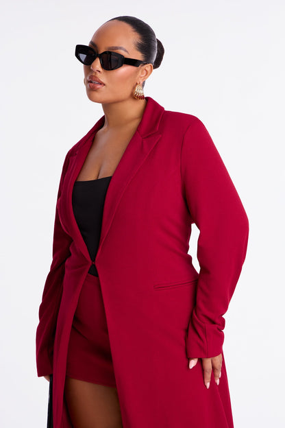 Crepe Coat "Feeling Regal" - Wine