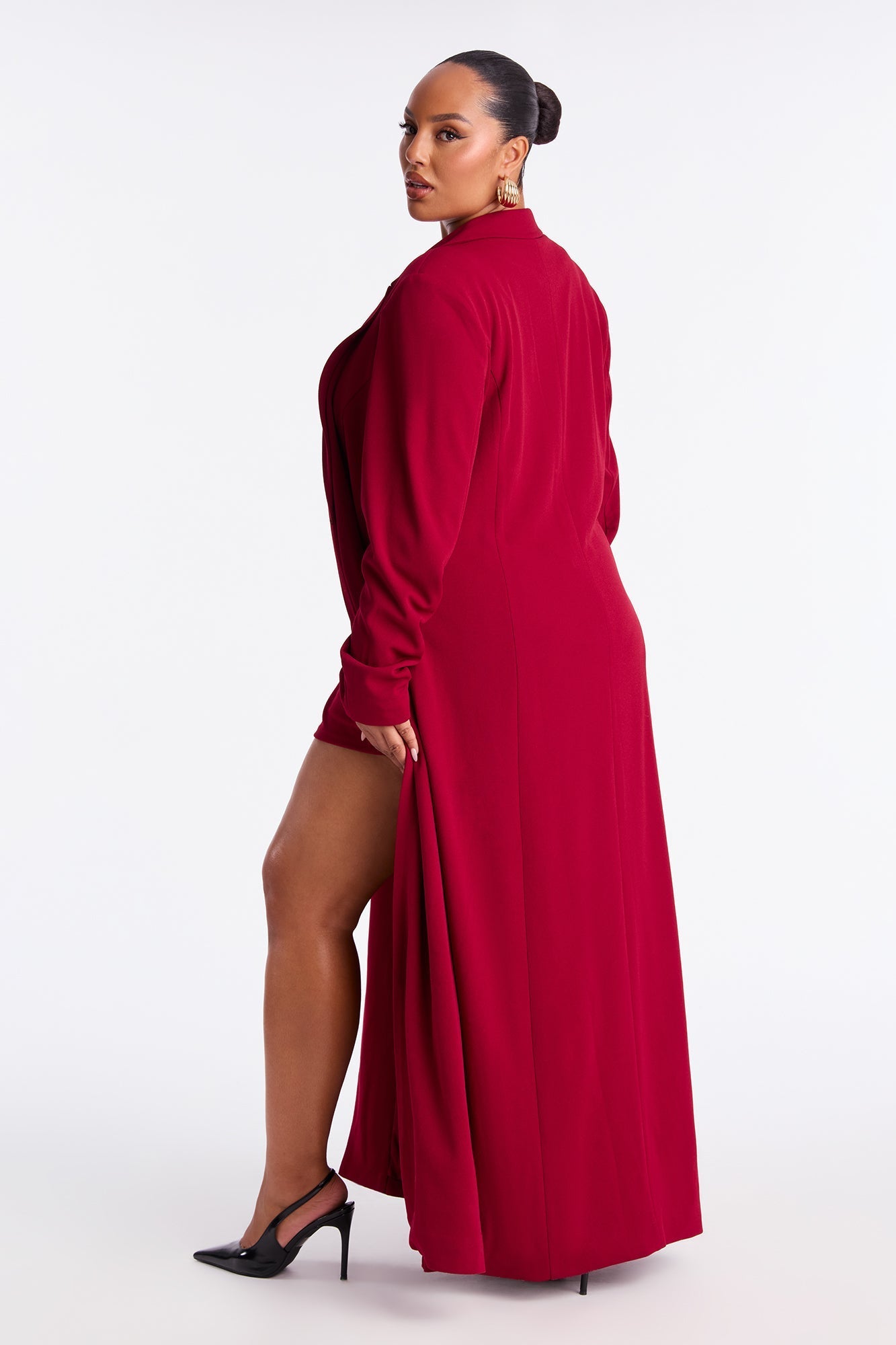 Crepe Coat "Feeling Regal" - Wine
