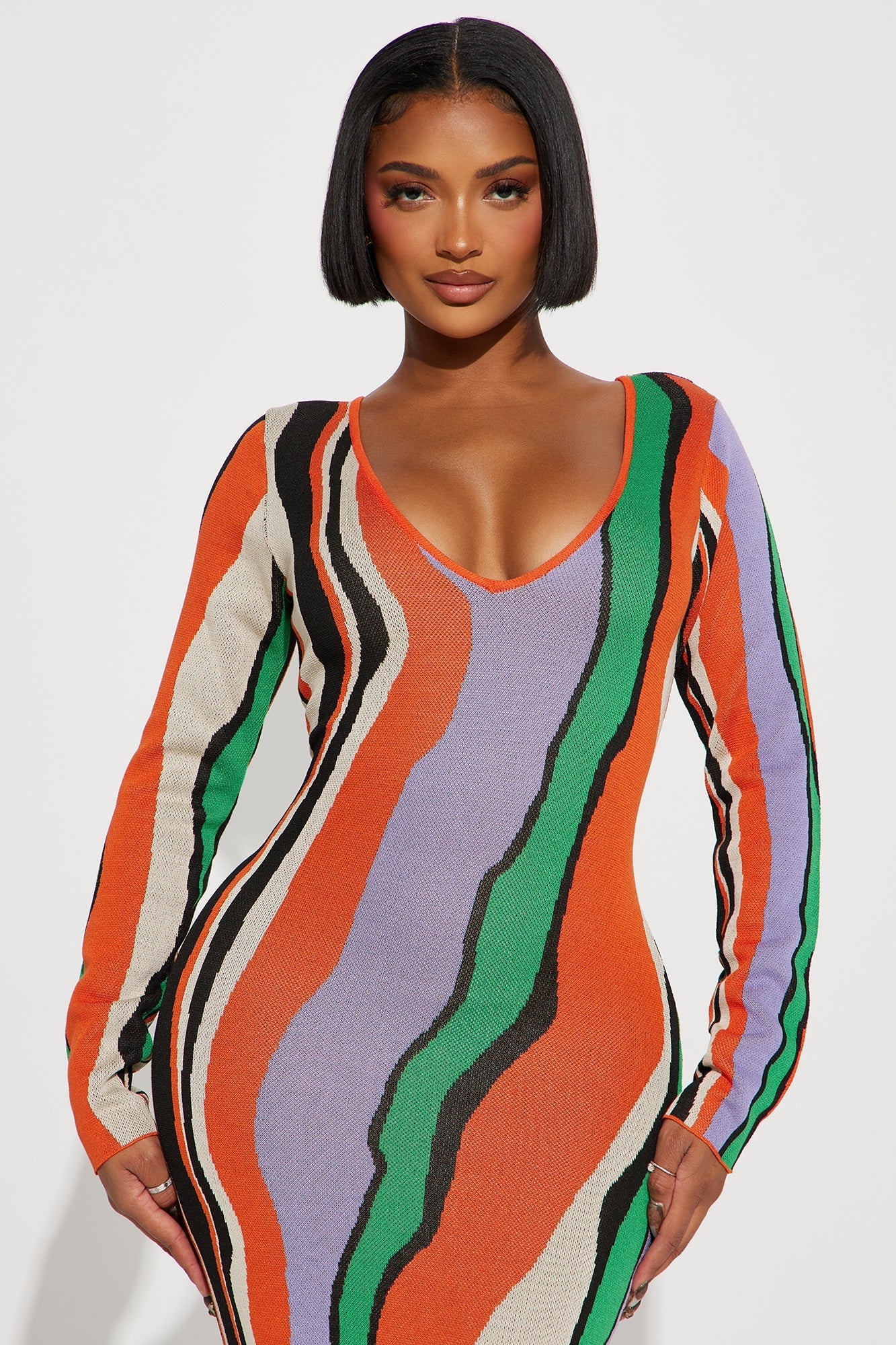 Maxi Pull Dress Sydney - Orange/combo