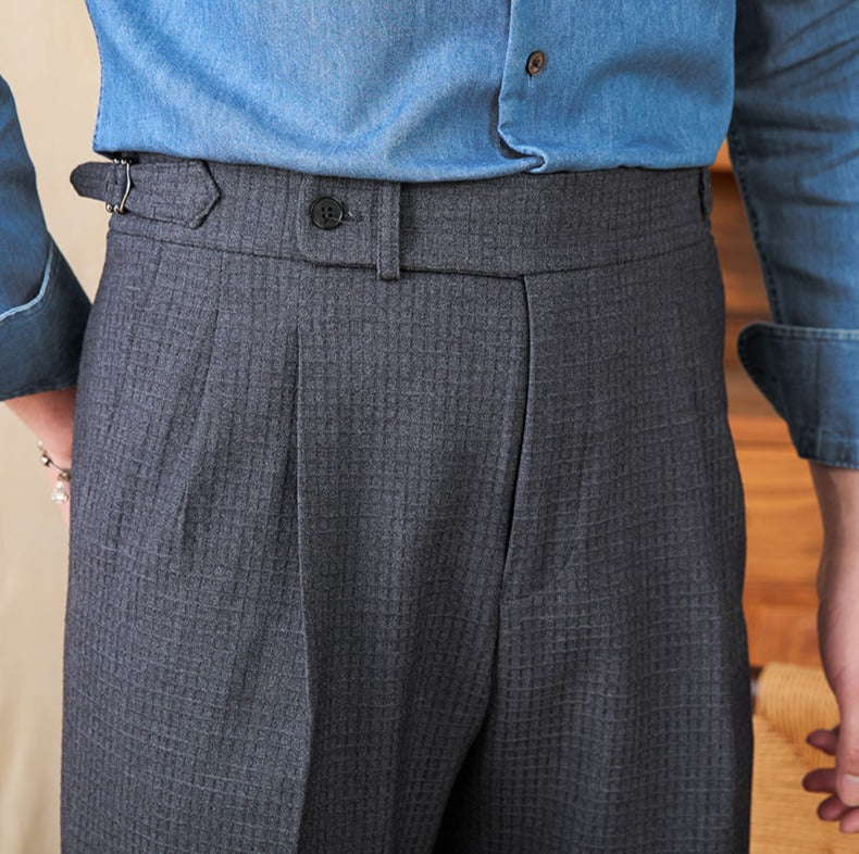 Cagliari Pleated Seersucker Waffle Shorts