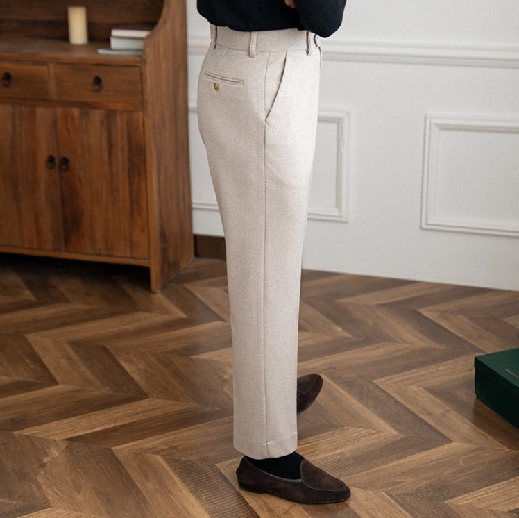 Bristol Wool Felt Straight Trousers